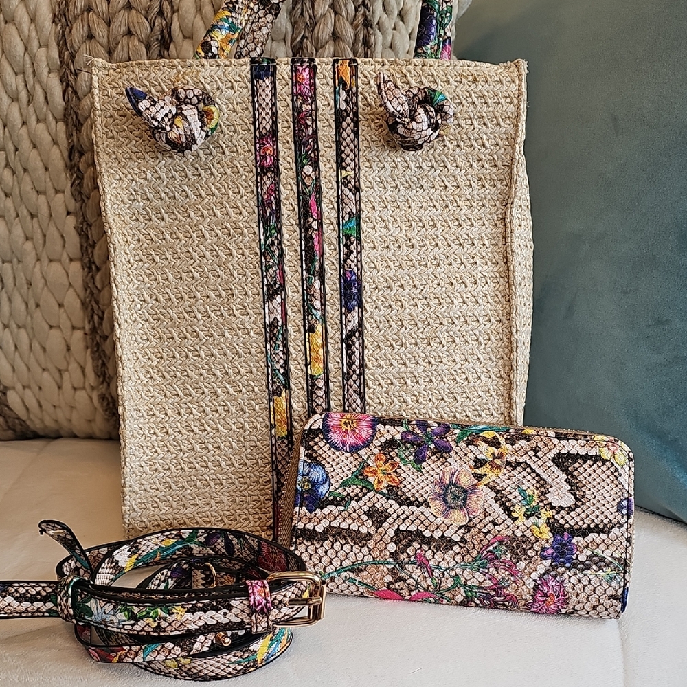 Floral Patterned Women's Bag Set